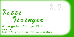 kitti tiringer business card